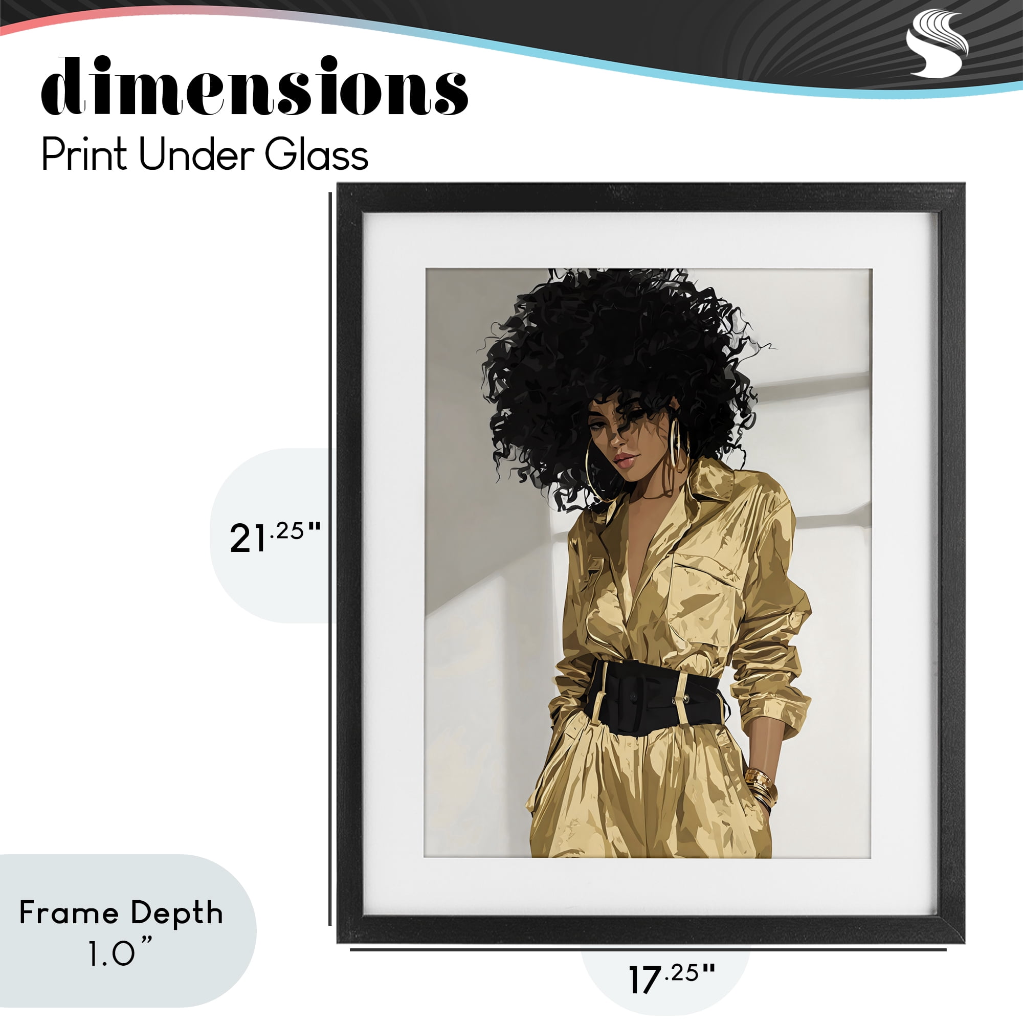 Stupell Industries Elegant Woman in Chic Jumpsuit Black Framed Print Under Glass, design by Franklyn Gregory