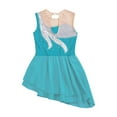 thumbnail image 4 of YONGHS Kids Girls Shiny Diamond Sleeveless Ice Skating Dance Dress Mesh Splice Ballet Dance Leotard Turquoise 6, 4 of 5