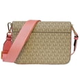 thumbnail image 6 of Michael Kors Sloan Editor Medium Flap Shoulder Bag Crossbody MK Signature (Tea Rose), 6 of 8