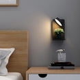 thumbnail image 3 of Lámpara de pared LED ajustable de candeliere moderno para dormitorio, lectura de cabecera, lámpara de pared para sala de , hogar, , comedo negro pequeño Fernando lámpara de pared, 3 of 8