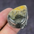 thumbnail image 2 of Natural Bumblebee Jasper Gemstone 925 Sterling Silver Jewelry Ring Size 8.5, 2 of 2