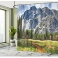 thumbnail image 5 of Ambesonne Yosemite Shower Curtain, North Dome Valley Park, 69"Wx84"L, Green Charcoal, 5 of 5