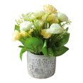 thumbnail image 1 of Planta de decoración de escritorio para fiesta en casa, bonsái de rosas pequeñas con núcleo de brote de flor falsa, flor de seda en maceta, planta verde, 1 of 5