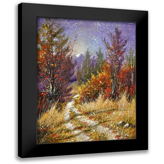 Chodyukov, Aleksander 12x14 Black Modern Framed Museum Art Print Titled - The Way in Autumn Forest