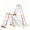 orange, variant on 14FT Telescoping A-Frame Ladder with Wheels & Stabilizer Bar. 330lb Heavy Duty, Multi-Position Folding Ladder for Stairs, Roof, Home & Outdoor.