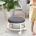 thumbnail image 6 of Low Rolling Seat,low round rolling stool with wheels Short Stool,Low Stool with Wheels Rotatable Movable Chair,Roller Seat Chair 360 degree Rotating Stool Chair,Home Bench Low Rolling Seat Sofa Gray, 6 of 10