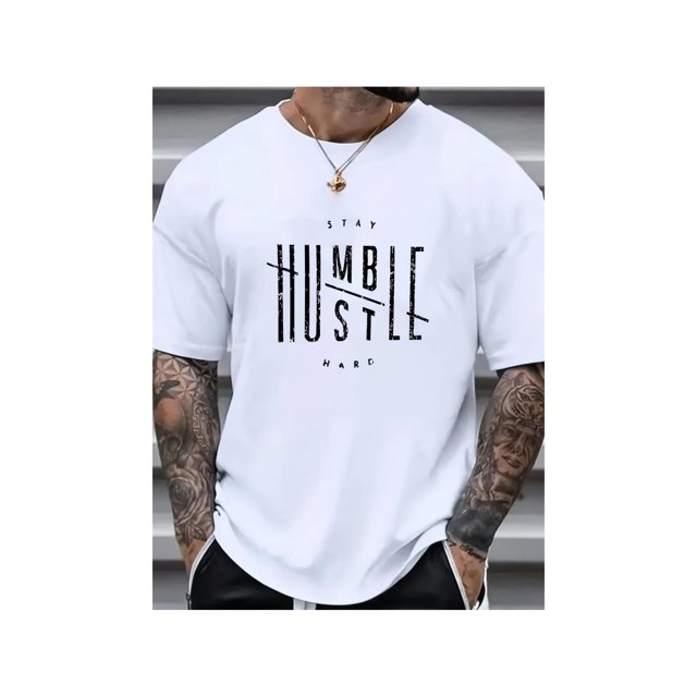 Camiseta gráfica de talla grande: diseño único con estampado gráfico de letras creativas, perfecta para usar en verano: ropa de moda masculina elegante para un verano cómodo
