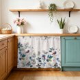 thumbnail image 2 of Eucalyptus Leaves Sink Skirt 11"W x 13"L,Dustproof Under Sink Curtain Skirt for Bathroom Kitchen,Retro Farmhouse Botanical Floral Birds Adhesive Short Curtain Vanity Cover for Laundry Closet, 2 of 8