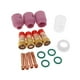 thumbnail image 1 of 17 Unids Accesorios De Antorcha De Soldadura TIG Yotijar Kit Pinzas Cuerpo Copa De Alú Boquilla Lente de gas del soplete de soldadura, 1 of 7