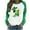 #109-Green, variant on Xuyuer St. Patrick's Day Sweatshirt for Women Irish Shamrock Pullover Shirts Tops Raglan Sleeve Lucky Leaf Clover Shirt
