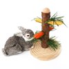 Rabbit Hay Holder Wooden - Bunny Hay Manger Rabbit Food Feed Rack for Guinea Pig