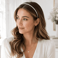 thumbnail image 6 of HBlife 7 Pack Headbands for Women Girls Headbands Trendy Brown Knotted Solid Head Bands Pearl Headband Non Slip Hairbands Cute Hair Accessories Multi-style Headband Pack, 6 of 7