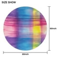 thumbnail image 6 of Colorful Watercolor Stripe Pattern Round Tablecloth 60"x60",Wrinkle Wipeable Table Cloth for Kitchen Dining Room Picnic Patio Party, 6 of 6