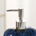 thumbnail image 5 of Multicolor Soap Dispenser With Pump, Refillable Lotion Dispenser For Bathroom Vanity Countertop, Ceramic Shampoo Dispenser For Shower-blue-300ml/10.6oz, 5 of 9