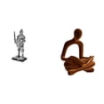 thumbnail image 1 of Figura de escritorio de caballero, estatua coleccionable, escultura decorativa de resina, ideal para regalar, decorar el hogar o la oficina., 1 of 8