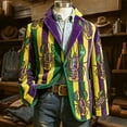 thumbnail image 4 of Mardi Gras blazer for men Corduroy Jacket Carnival Velvet For Formal Events And Business Casual Wear With Modern Tailored Fit And Stylish Design, 4 of 4