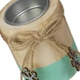 thumbnail image 3 of Northlight 3" Green and Natural Wood Christmas Tea Light Candle Holder, 3 of 3