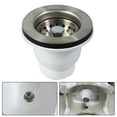 thumbnail image 3 of 60mm Stainless Steel Belfast Sink Mini Basket Strainer Waste Kit 85mm Flange, 3 of 8