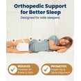 thumbnail image 2 of Memory Foam Knee Pillow for Side Sleepers – Sciatica Pain Relief Pillow, Removable Strap Support – Leg Pillows for Sleeping Alignment, Knees, Back & Hip Cushion, 2 of 4