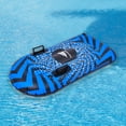 thumbnail image 2 of Pool Central 38" Inflatable Black and Blue Ride-On Pool Float or Snow Tube, 2 of 4
