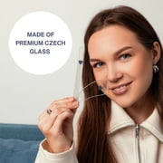 Ergonomic Glass Nail File Tool Duo Set in Clear by Bona Fide Beauty