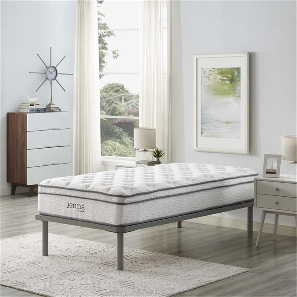 Pemberly Row 10" Innerspring and Foam Twin XL Mattress in White