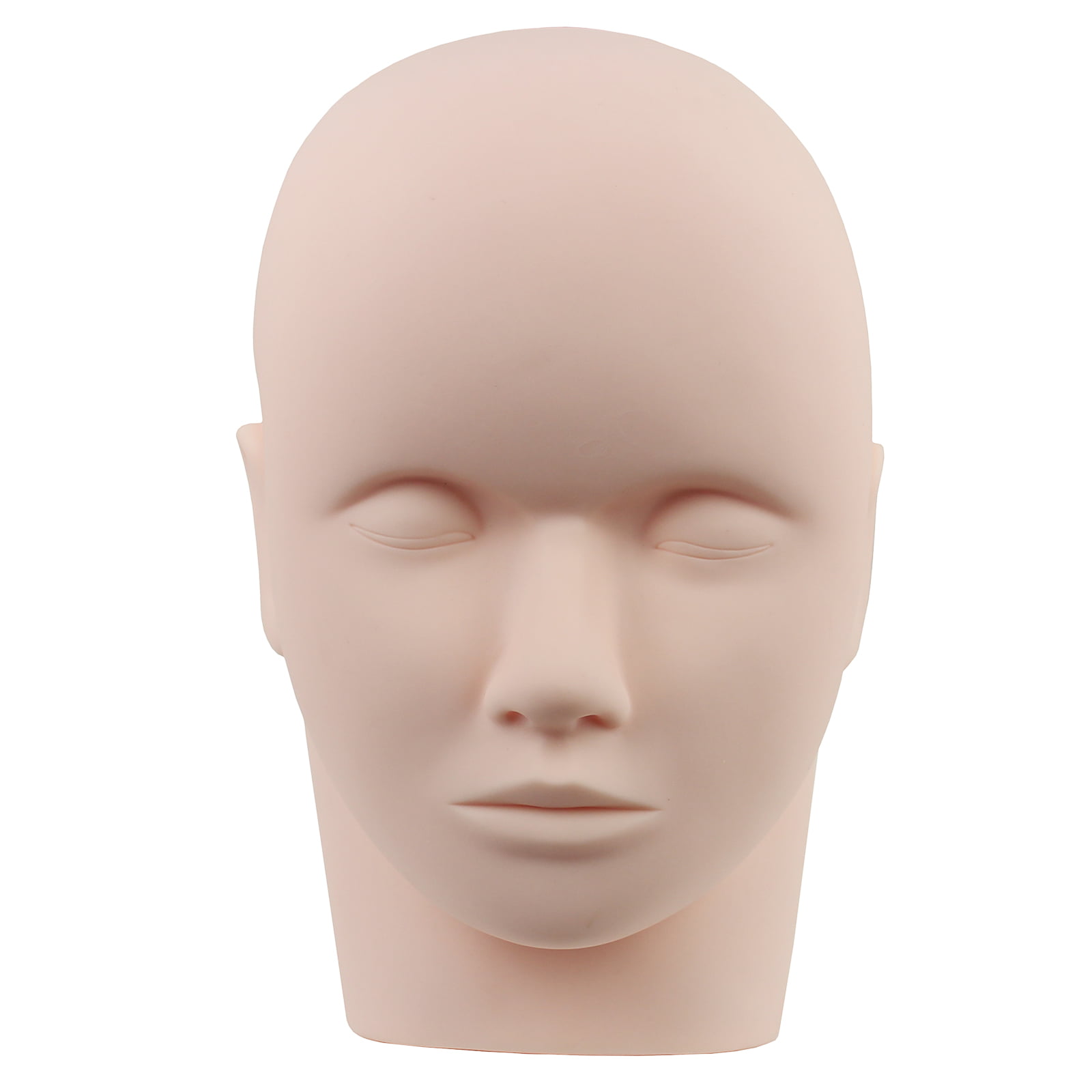 Rubber Practice Training Head Mannequin Doll Face Makeup Eyelashes