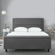 Zinus Wanda 48 Upholstered Platform Bed with Storage Bench, Queen