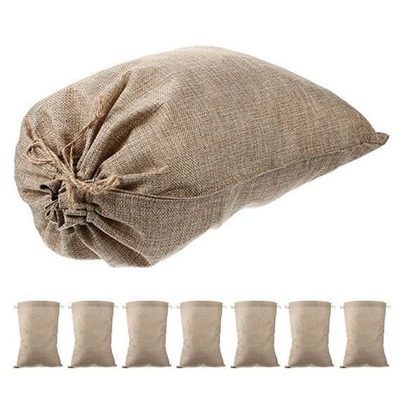 OFFIGAM 8pc Burlap Bags for Storing Vegetables Fruits Simple Home Use