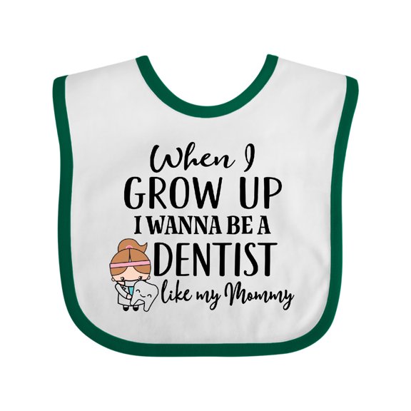 Inktastic Future Dentist Like Mommy Girls Baby Bib
