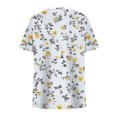 thumbnail image 4 of Womens Fashion Summer Printed Plus Size Short Sleeve V-Neck Blouses, 4 of 8
