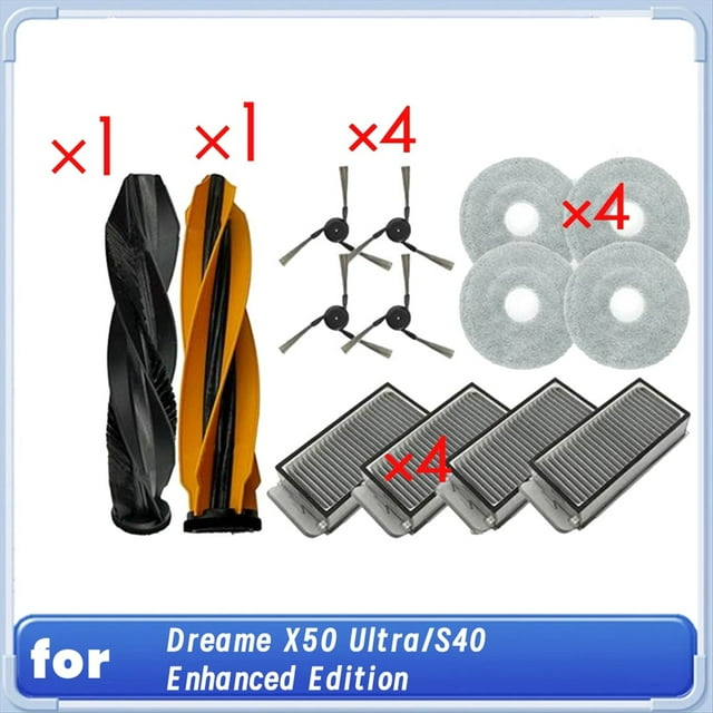 14 Piezas de Repuesto para Aspiradora Robot para X50 Ultra/S40 Enhanced Edition, Cepillo Lateral Principal, Filtro de Mopa