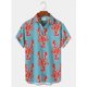 thumbnail image 3 of Camisetas gráficas de animales marinos para hombres, ropa con impresión 3D, camisas hawaianas de playa, camisetas de manga corta Y2K, ropa vintage, blusa con solapa, 3 of 5