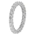 thumbnail image 2 of Precious Stars 14K White Gold Prong-set Round-cut Cubic Zirconia Eternity Band, 2 of 6