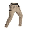 thumbnail image 2 of Inglocry Mens Cargo Work Pants Ripstop Tactical Pants for Construction Electrician Multi-Pocket Hiking Outdoor Khaki S, 2 of 4