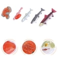 thumbnail image 4 of KAKOWELY 4Pcs Salmon Figurine Crafts Lifelike Kindergarten Fish Model Set (Random Color),3.74X"X1.18"X0.39", 4 of 5