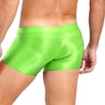 thumbnail image 3 of Swimwear Mens Low Rise Glossy Boxer Briefs Underwear Solid Color Boxer Bottom Low Rise Underpants Male Swimming Shorts Trunks Blue M, 3 of 5