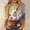 A1461 Yellow, variant on Xdegoge Easter T-Shirt for Women Mini Easter Eggs Print Three Quarter Sleeve Crewneck Spring Holiday Festival Daily Casual Soft Lightweight Graphic Pullover Tops