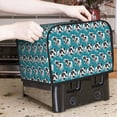 thumbnail image 2 of Toaster Covers 2 Slice, Cow farm anima blue funny Waterproof Bread Machine Cover Fits for Standard 2 Slice Toasters, Home Decor Toaster Protection with Hanging Rope, 2 of 7