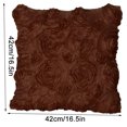 thumbnail image 2 of Funda de almohada de satén con flores, sofá, silla, funda de almohada, funda de cojín decorativa para el hogar, marrón AweSitey HA7457-04B, 2 of 6