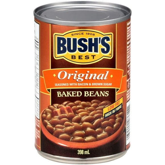 BUSH'S® Original Baked Beans Seasoned with Bacon And Brown Sugar, Bush's Original Bkd Bn 398 ml
