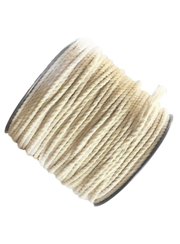 1.5mmx150m 2mmx100m 3mmx80m Twisted Cotton Rope Natural White Braided String Cord Use(Clothes Sash Weaving Wrapping Knotting)