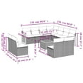 thumbnail image 2 of vidaXL 12 Piece Garden Sofa Set with Cushions Beige Poly Rattan, 2 of 5