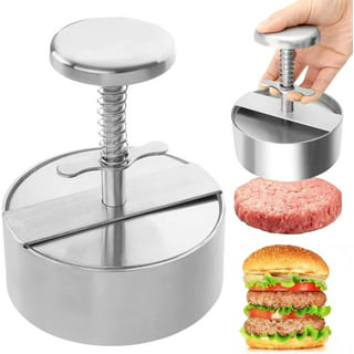 Wisremt 4 Pcs Stainless Steel Egg Cooking Rings Egg Rings with Silicone Handle Portable Grill Accessories Hamburger Meat Beef Grill Burger Press Patty Maker