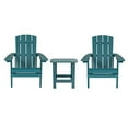 thumbnail image 2 of Flash Furniture Charlestown 3-Piece Poly Resin Wood Adirondack Chair and Side Table Set, Sea Foam, 2 of 12