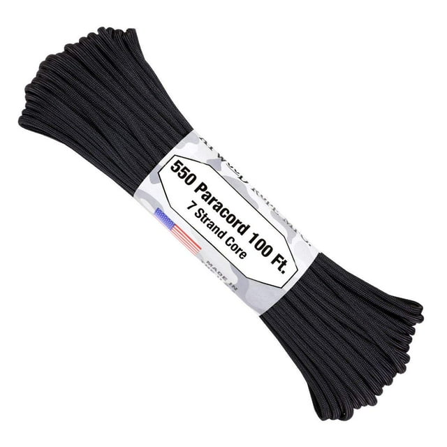 Atwood Rope MFG 550 Paracorde 300 Pieds Noyau à 7 Brins Cordon de Parachute (Gris Furtif)