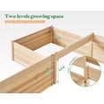 thumbnail image 6 of Jocisland H-Shaped Raised Garden Bed, 12x12x2 ft, 180 Cu. ft Capacity, Double-Layer Wooden Planter Box for Outdoor Patio, 6 of 9