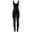 BLACK, variant on Women Sleeveless Regular Slim Fit Sexy Catsuit Solid Color Sports Jumpsuit Bodycon Rompers
