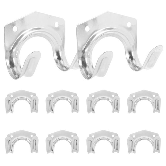 Hemoton 10pcs Tool Hanger Hooks Wall-Mounted Hook Set for Garage Tool Storage Organization Heavy Duty Hooks for Hanging Ladders Tools Ropes