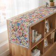 thumbnail image 6 of Table Runners 72 Inches Long Dress Scarves, Boho Pink Flowers Farmhouse Kitchen/Dining Table Runner, Coffee Tablerunners, Colorful Floral Spring Vintage Botanical 18x72 Inch, 6 of 9